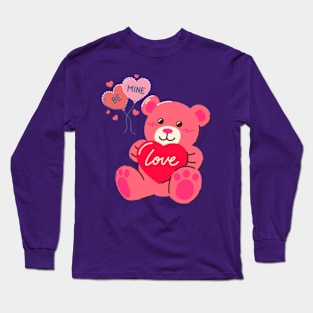 lovely valentine teddy Long Sleeve T-Shirt